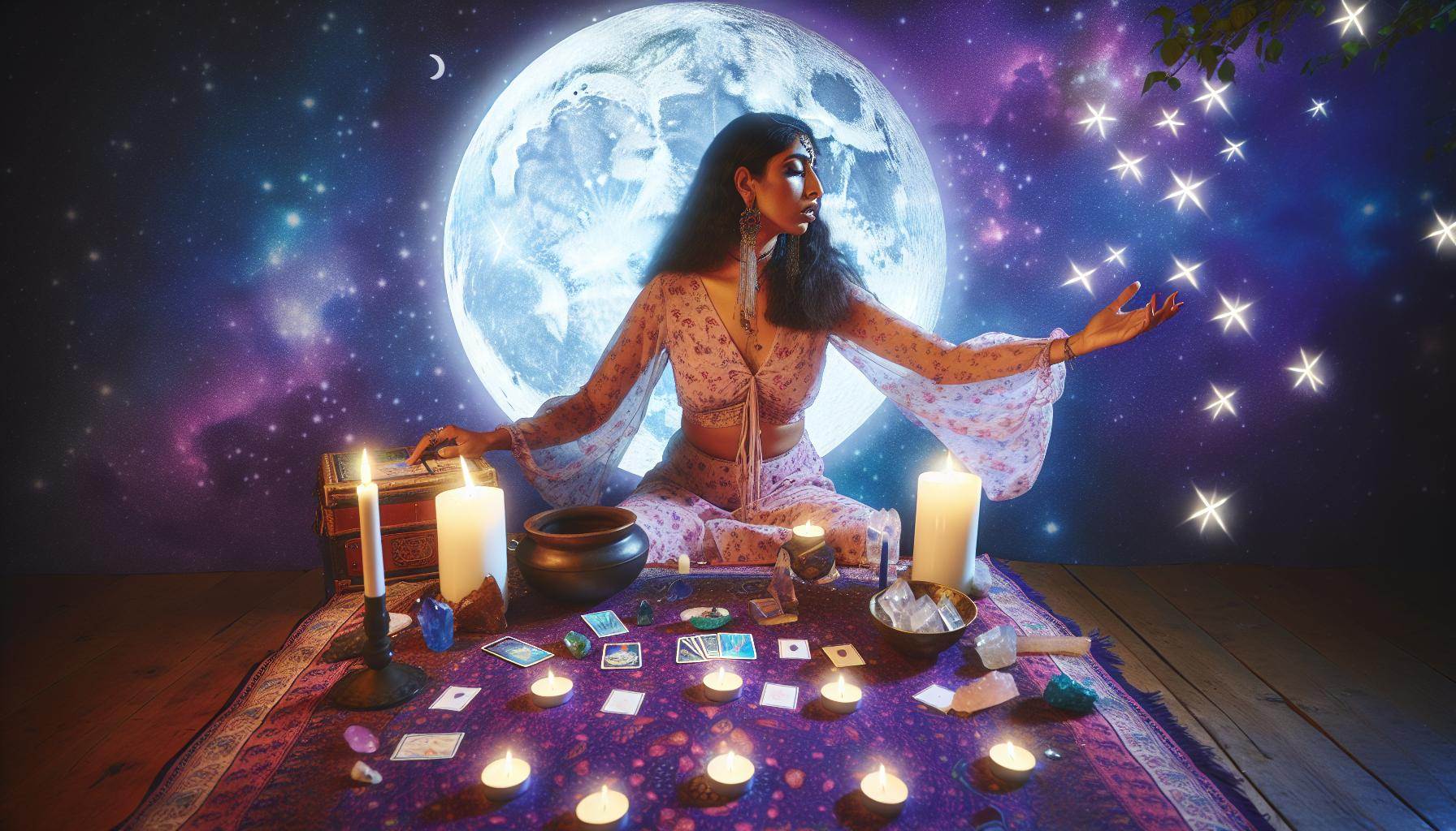 Ritualuri de purificare pentru a sărbători luna nouă <br />Crearea altarului personal: Simboluri și obiecte de putere <br />Practicarea meditației lunare: Tehnici pentru focalizare și claritate <br />Scrierea intențiilor: Cum să formulezi și să îți organizezi dorințele <br />Legarea de natură și cosmos: Plimbări meditative și observarea cerului