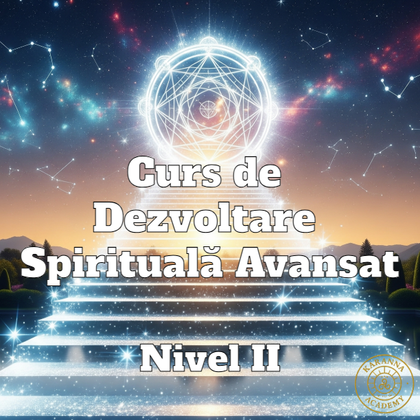 Curs Dezvoltare Spirituală Avansat Nivelul II, dezvoltare spirituală avansată, curs dezvoltare spirituală online, inițieri atman spiritual connection, curs adhyatma jnana, evoluție spirituală avansată, meditații ghidate audio, inițieri la distanță, cursuri spirituale acreditate internațional, academia karanna, cursuri pentru conștiință superioară, simboluri atman, terapie energetică online, practici hermetice, inițieri elemente naturii, dezvoltare spirituală karanna, curs online spiritual, cursuri de ascensiune, reconectare la sinele superior, vindecare energetică avansată, training dezvoltare spirituală, curs cu certificare IPHM, curs cu certificare IAOTH, platforma de e-learning karanna, ghidaj spiritual online, meditație avansată și inițiere energetică.