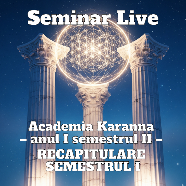 Seminar Live nr 9 sept 2014 Academia Karanna – anul I semestrul II – RECAPITULARE SEMESTRUL I