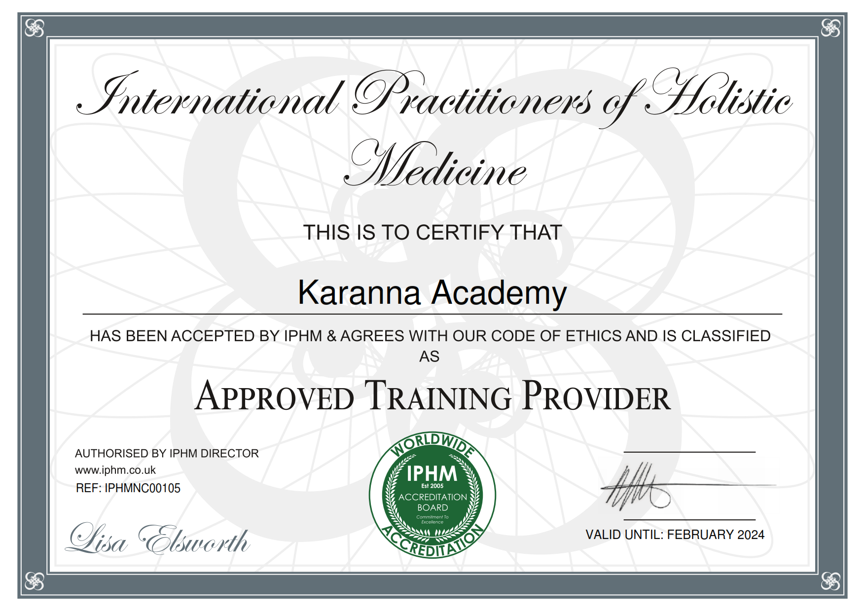 Certificat Iphm Karanna