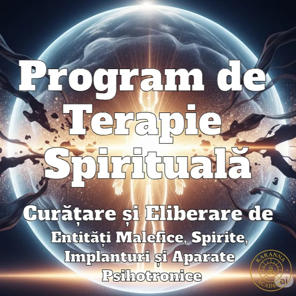 Program de Terapie Spirituală Curățare și Eliberare de Energii și Entități Malefice, Spirite, Implanturi și Aparate Psihotronice