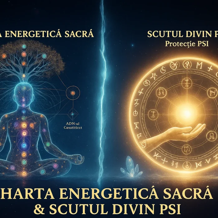 HARTA ENERGETICĂ SACRĂ & SCUTUL DIVIN PSI, Curs Human Design, Protecție PSI, autocunoaștere energetică, scut energetic, protecție vibrațională, reconectare divină, curățare energetică, dezvoltare spirituală, Human Design România, Karanna Academy
